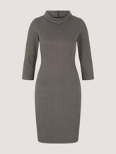 Patterned dress with a turtleneck - Women - navy beige houndstooth Patterned dress with a turtleneck - Women - navy beige houndstooth - 7 - TOM TAILOR