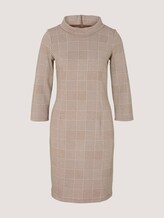 Gemustertes Kleid mit Rollkragen - Frauen - offwhite beige glencheck ck Gemustertes Kleid mit Rollkragen - Frauen - offwhite beige glencheck ck - 7 - TOM TAILOR