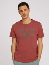 T-Shirt mit Print - Männer - Used Red T-Shirt mit Print - Männer - Used Red - 1 - TOM TAILOR