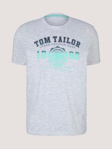 T-Shirt mit Logo-Print - Männer - Blanc De Blanc White Melange T-Shirt mit Logo-Print - Männer - Blanc De Blanc White Melange - 7 - TOM TAILOR