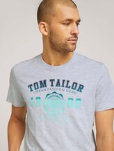 T-Shirt mit Logo-Print - Männer - Blanc De Blanc White Melange T-Shirt mit Logo-Print - Männer - Blanc De Blanc White Melange - 9 - TOM TAILOR