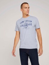 T-Shirt mit Print - Männer - Light Stone Grey Melange T-Shirt mit Print - Männer - Light Stone Grey Melange - 5 - TOM TAILOR