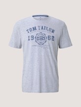 T-Shirt mit Print - Männer - Light Stone Grey Melange T-Shirt mit Print - Männer - Light Stone Grey Melange - 7 - TOM TAILOR