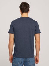 T-Shirt mit Logo-Print - Männer - sky captain blue white melange T-Shirt mit Logo-Print - Männer - sky captain blue white melange - 2 - TOM TAILOR
