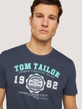 T-Shirt mit Logo-Print - Männer - sky captain blue white melange T-Shirt mit Logo-Print - Männer - sky captain blue white melange - 9 - TOM TAILOR