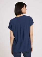 Short-sleeved shirt - Women - Dark Denim Blue Short-sleeved shirt - Women - Dark Denim Blue - 2 - TOM TAILOR