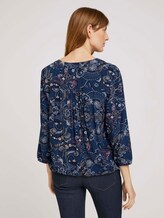 V-neck blouse with LENZING ™ ECOVERO ™ - Women - blue apricot paisley design V-neck blouse with LENZING ™ ECOVERO ™ - Women - blue apricot paisley design - 2 - TOM TAILOR