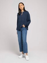 Tuniekblouse met lyocell - Vrouwen - Dark Denim Blue Tuniekblouse met lyocell - Vrouwen - Dark Denim Blue - 3 - TOM TAILOR