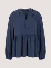 Tuniekblouse met lyocell - Vrouwen - Dark Denim Blue Tuniekblouse met lyocell - Vrouwen - Dark Denim Blue - 7 - TOM TAILOR