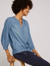 Denimblouse met TENCEL™ Lyocell - Vrouwen - Blue Denim Denimblouse met TENCEL™ Lyocell - Vrouwen - Blue Denim - 5 - TOM TAILOR