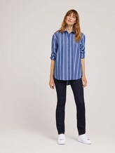 Poplin blouse - Women - blue offwhite vertical stripe Poplin blouse - Women - blue offwhite vertical stripe - 3 - TOM TAILOR