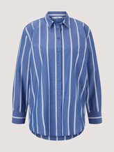 Poplin blouse - Women - blue offwhite vertical stripe Poplin blouse - Women - blue offwhite vertical stripe - 7 - TOM TAILOR