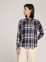 Geruite overhemdblouse - Vrouwen - navy blue beige check Geruite overhemdblouse - Vrouwen - navy blue beige check - 5 - TOM TAILOR