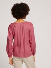 Blouse met ruches en LENZING™ ECOVERO™ - Vrouwen - cozy pink Blouse met ruches en LENZING™ ECOVERO™ - Vrouwen - cozy pink - 2 - TOM TAILOR
