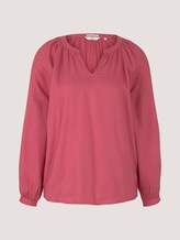 Blouse met ruches en LENZING™ ECOVERO™ - Vrouwen - cozy pink Blouse met ruches en LENZING™ ECOVERO™ - Vrouwen - cozy pink - 7 - TOM TAILOR