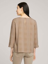 Gemusterte Bluse mit LENZING™ ECOVERO™ - Frauen - beige glencheck printed Gemusterte Bluse mit LENZING™ ECOVERO™ - Frauen - beige glencheck printed - 2 - TOM TAILOR