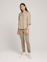 Gemêleerde blouse met zakken - Vrouwen - desert sand melange Gemêleerde blouse met zakken - Vrouwen - desert sand melange - 3 - TOM TAILOR