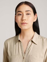 Gemêleerde blouse met zakken - Vrouwen - desert sand melange Gemêleerde blouse met zakken - Vrouwen - desert sand melange - 9 - TOM TAILOR