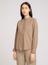Blouse met opstaande kraag - Vrouwen - french clay beige Blouse met opstaande kraag - Vrouwen - french clay beige - 1 - TOM TAILOR