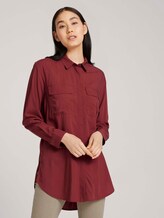 Lange Hemdbluse - Frauen - dark maroon red Lange Hemdbluse - Frauen - dark maroon red - 1 - TOM TAILOR