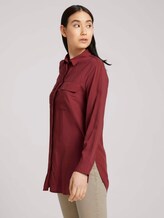 Lange Hemdbluse - Frauen - dark maroon red Lange Hemdbluse - Frauen - dark maroon red - 5 - TOM TAILOR
