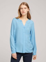 Bluse mit Ärmel Turn-Up - Frauen - Clear Light Blue Bluse mit Ärmel Turn-Up - Frauen - Clear Light Blue - 1 - TOM TAILOR