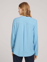 Bluse mit Ärmel Turn-Up - Frauen - Clear Light Blue Bluse mit Ärmel Turn-Up - Frauen - Clear Light Blue - 2 - TOM TAILOR
