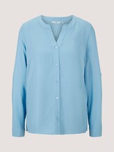Bluse mit Ärmel Turn-Up - Frauen - Clear Light Blue Bluse mit Ärmel Turn-Up - Frauen - Clear Light Blue - 7 - TOM TAILOR