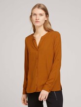Bluse mit Ärmel Turn-Up - Frauen - tawny brown Bluse mit Ärmel Turn-Up - Frauen - tawny brown - 1 - TOM TAILOR