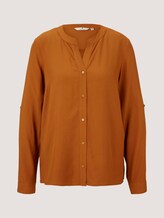 Bluse mit Ärmel Turn-Up - Frauen - tawny brown Bluse mit Ärmel Turn-Up - Frauen - tawny brown - 7 - TOM TAILOR