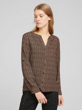 Bluse mit Ärmel Turn-Up - Frauen - herringbone print Bluse mit Ärmel Turn-Up - Frauen - herringbone print - 1 - TOM TAILOR