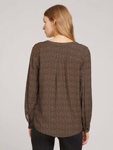 Bluse mit Ärmel Turn-Up - Frauen - herringbone print Bluse mit Ärmel Turn-Up - Frauen - herringbone print - 2 - TOM TAILOR