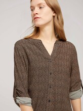 Bluse mit Ärmel Turn-Up - Frauen - herringbone print Bluse mit Ärmel Turn-Up - Frauen - herringbone print - 9 - TOM TAILOR