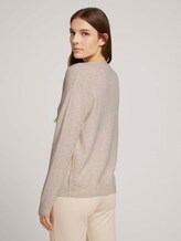 V-Ausschnitt Pullover - Frauen - smooth light sand melange V-Ausschnitt Pullover - Frauen - smooth light sand melange - 2 - TOM TAILOR
