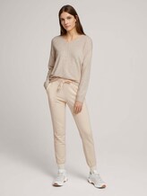 V-Ausschnitt Pullover - Frauen - smooth light sand melange V-Ausschnitt Pullover - Frauen - smooth light sand melange - 3 - TOM TAILOR