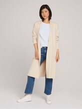 Langer Strickmantel - Frauen - smooth light sand melange Langer Strickmantel - Frauen - smooth light sand melange - 3 - TOM TAILOR