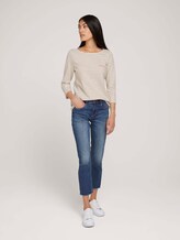 Gestreiftes 3/4 Arm Shirt - Frauen - offwhite clay stripe Gestreiftes 3/4 Arm Shirt - Frauen - offwhite clay stripe - 3 - TOM TAILOR