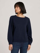 Basic Sweatshirt mit Bio-Baumwolle - Frauen - Sky Captain Blue Basic Sweatshirt mit Bio-Baumwolle - Frauen - Sky Captain Blue - 1 - TOM TAILOR
