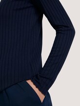 Ripp Langarmshirt - Frauen - Sky Captain Blue Ripp Langarmshirt - Frauen - Sky Captain Blue - 9 - TOM TAILOR