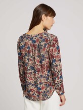 Gedessineerde henleyblouse met LENZING™ ECOVERO™ - Vrouwen - pink big floral design Gedessineerde henleyblouse met LENZING™ ECOVERO™ - Vrouwen - pink big floral design - 2 - TOM TAILOR
