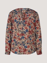 Gedessineerde henleyblouse met LENZING™ ECOVERO™ - Vrouwen - pink big floral design Gedessineerde henleyblouse met LENZING™ ECOVERO™ - Vrouwen - pink big floral design - 7 - TOM TAILOR