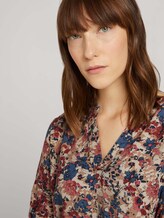 Gedessineerde henleyblouse met LENZING™ ECOVERO™ - Vrouwen - pink big floral design Gedessineerde henleyblouse met LENZING™ ECOVERO™ - Vrouwen - pink big floral design - 9 - TOM TAILOR