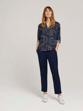 Gemusterte Henleybluse mit LENZING™ ECOVERO™ - Frauen - blue apricot paisley design Gemusterte Henleybluse mit LENZING™ ECOVERO™ - Frauen - blue apricot paisley design - 3 - TOM TAILOR