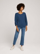Loose-fit shirt with texture - Women - Dark Denim Blue Loose-fit shirt with texture - Women - Dark Denim Blue - 3 - TOM TAILOR