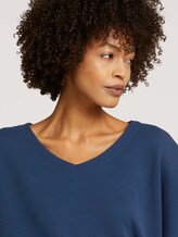 Loose-fit shirt with texture - Women - Dark Denim Blue Loose-fit shirt with texture - Women - Dark Denim Blue - 9 - TOM TAILOR