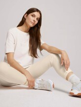 Besticktes T-Shirt mit Bio-Baumwolle - Frauen - smooth light sand Besticktes T-Shirt mit Bio-Baumwolle - Frauen - smooth light sand - 5 - TOM TAILOR
