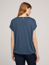 Gedessineerd T-shirt in een mix van materialen - Vrouwen - blue apricot paisley design Gedessineerd T-shirt in een mix van materialen - Vrouwen - blue apricot paisley design - 2 - TOM TAILOR