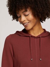 3/4-sleeved shirt with a hood - Women - dark maroon red 3/4-sleeved shirt with a hood - Women - dark maroon red - 9 - TOM TAILOR