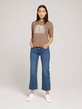 Shirt met halve mouwen en print van biologisch katoen - Vrouwen - french clay beige melange Shirt met halve mouwen en print van biologisch katoen - Vrouwen - french clay beige melange - 3 - TOM TAILOR