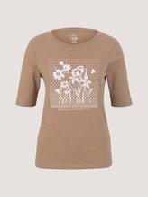Shirt met halve mouwen en print van biologisch katoen - Vrouwen - french clay beige melange Shirt met halve mouwen en print van biologisch katoen - Vrouwen - french clay beige melange - 7 - TOM TAILOR